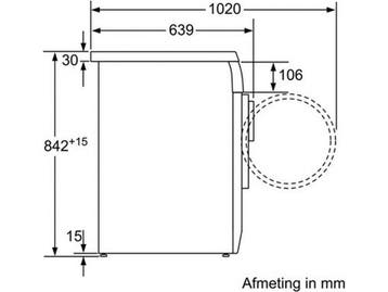 Bosch WTE84104NL - Condensdroger - 7 kg - Geluidsniveau 66, Verzenden, Zo goed als nieuw