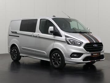 Ford Transit Custom 2.0TDCi 185PK Automaat Sport Dubbele Cab, Automaat, Stof, Gebruikt, Euro 6