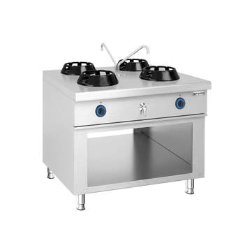 GGM Gastro | Gas woktafel eilandmodel - 56,0 kW - 4 branders, Verzenden