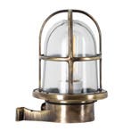Scheepslamp Caspian II Brons helder glas Buitenverlichting, Verzenden, Nieuw