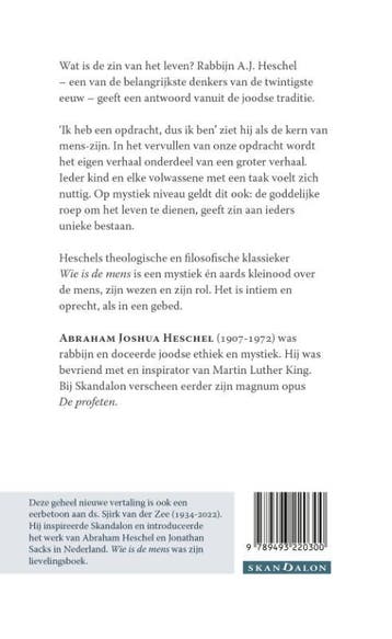 Wie is de mens 9789493220300 Abraham Joshua Heschel, Boeken, Verzenden, Zo goed als nieuw, Abraham Joshua Heschel