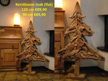 teakhout boom, kerstboom hout, sprokkelhout, teak, Diversen, Kerst, Ophalen of Verzenden, Nieuw