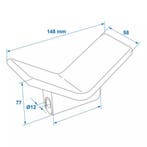 ProPlus Bootvangmuil – PE Zwart – 80x150x70 mm – Ø12, Watersport en Boten, Ophalen of Verzenden, Nieuw