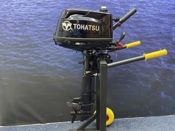 Tohatsu 4 pk buitenboordmotor, Minder dan 5 pk, Viertaktmotor, Ophalen of Verzenden, Zo goed als nieuw