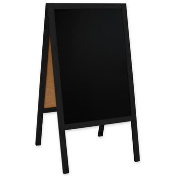 Krijtstoepbord | CLASSIC | Hout | Zwart | 610x450x1140(h)mm, Verzenden, Nieuw in verpakking