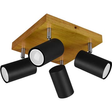 LED Plafondspot - Trion Milona - GU10 Fitting - 4-lichts -, Huis en Inrichting, Metaal of Aluminium, Nieuw, Ophalen of Verzenden