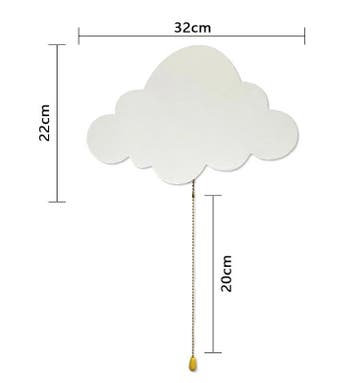 Wolk Nachtlamp voor Kinderkamer – Wandlamp op Batterijen, Verzenden, Nieuw