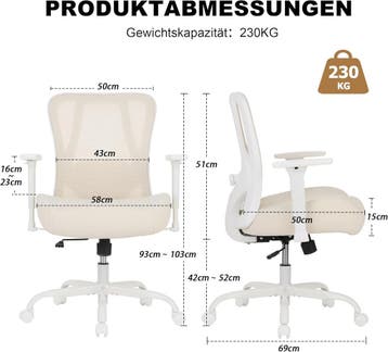 Ergonomische Bureaustoel -  Office Chair - Gamestoel - Volwa, Verzenden, Zo goed als nieuw
