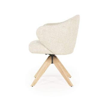 Stoel Connor Naturel - Beige Donna - 96344 - eetkamerstoelen, Huis en Inrichting, Nieuw, Stof