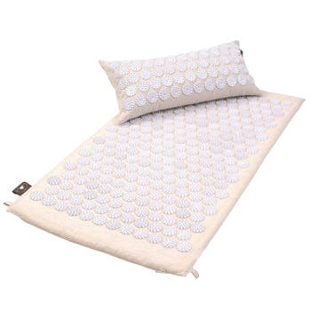 Set spijkermat en spijkerkussen linnen naturel - Lotus, Verzenden, Nieuw