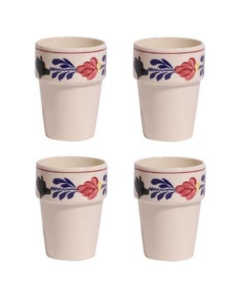 Boerenbont Melkbeker Sonja - set van 4 stuks (Huishouden), Huis en Inrichting, Keuken | Servies, Verzenden, Nieuw, Aardewerk, Overige typen