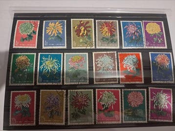 China 1960/1960 - Serie chrysanten - Yvert et tellier N°, Gestempeld