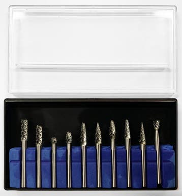 Set hoge kwaliteit frezen, wolfraamcarbide (10 stuks, 6.35, Doe-het-zelf en Verbouw, Ophalen of Verzenden, Nieuw