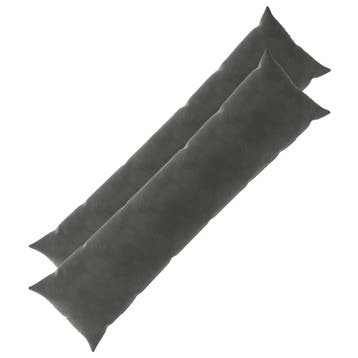 vidaXL Kussensloop 2 pcs HEERLEN Donkergrijs 40 x 145 cm, Verzenden, Nieuw