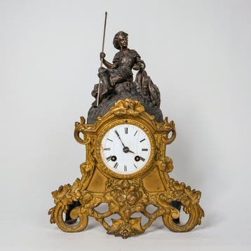Figurale pendule - Zinklegering, Messing - 1850-1900