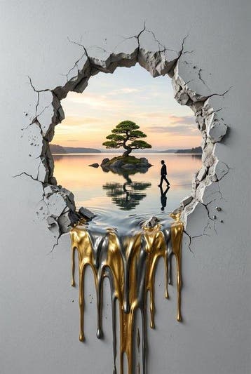 I_KONIQ - Surreal wet gold walk