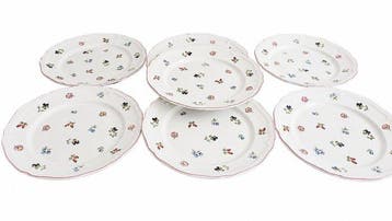 Villeroy & Boch - RARE 7 Grandes Assiettes Luxe -