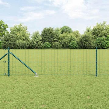 vidaXL Euro-hek met grondpennen 10 x 0,8 m PVC-Coated Staal, Verzenden, Nieuw, IJzer