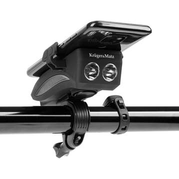 Kruger & Matz XT 50 fietstelefoonhouder met LED verlichting,, Ophalen of Verzenden, Nieuw