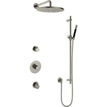 Hotbath Cobber - Inbouw Regendoucheset - Geborsteld Nikkel -, Ophalen of Verzenden, Nieuw