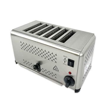 HCB Broodrooster - 6 sneden - 230V - RVS, Verzenden, Nieuw in verpakking, Fornuis, Frituur en Grillen