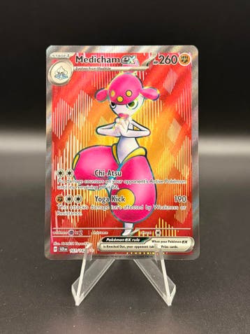 Pokemon Scarlet &amp; Violet Medicham EX #161/142, Verzenden, Zo goed als nieuw, Losse kaart