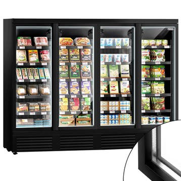 GGM Gastro | Wandkoeling - 2520mm - 4 glazen vleugeldeuren |, Verzenden, Nieuw