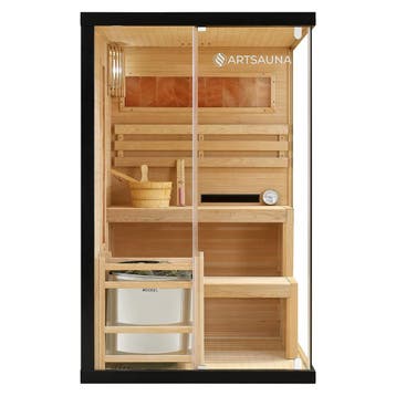 Binnensauna Vantaa - Met Zoutstenen - 120x120x190 cm, Verzenden, Nieuw