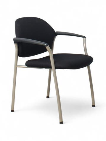Ahrend 320 vergaderstoel, zwart-goud/alu, Huis en Inrichting, Stoelen, Ophalen of Verzenden, Nieuw, Zwart