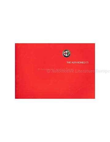 1987 ALFA ROMEO 75 BROCHURE ENGELS, Nieuw, Alfa Romeo, Author