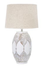 TAFELLAMP POLYRESIN OVAAL ATENE CM Ø 38X67, Huis en Inrichting, Lampen | Tafellampen, Ophalen of Verzenden, Nieuw