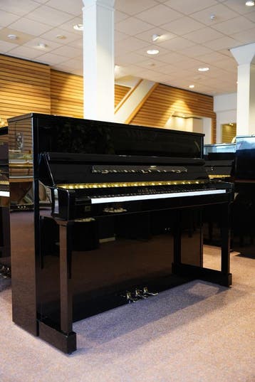 Actie -10% Schimmel 116S PE Messing Piano, Muziek en Instrumenten, Piano's, Zo goed als nieuw, Zwart, Piano