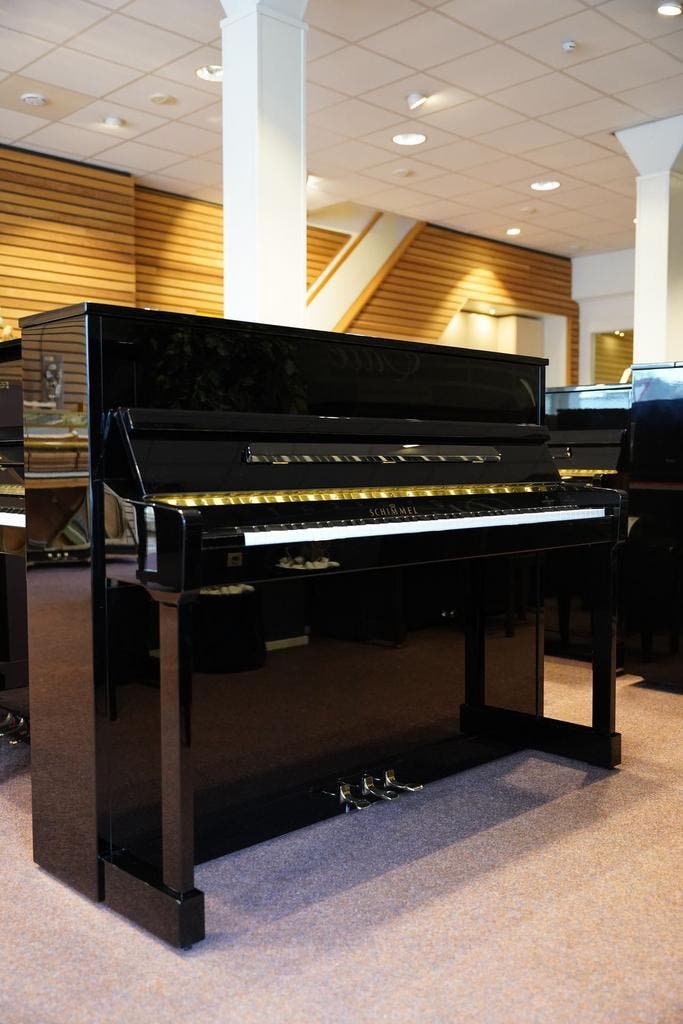 Actie -10% Schimmel 116S PE Messing Piano, Muziek en Instrumenten, Piano's, Piano, Zwart, Zo goed als nieuw