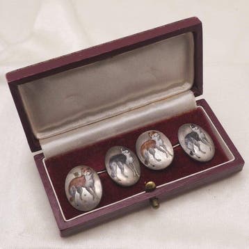 Zonder minimumprijs - Manchetknopen Zilver - Miniaturen van, Sieraden, Tassen en Uiterlijk, Antieke sieraden