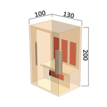 2-persoons Infrarood Sauna HC3 | Showroomdeal €2.095, Ophalen of Verzenden, Zo goed als nieuw, Infrarood, Complete sauna
