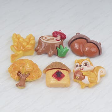 Herfst Cabochons: Eekhoorn, Tarwe & Meer - DIY Knutselaccess, Dieren en Toebehoren, Verzenden, Nieuw