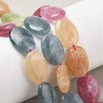 10 x Edelsteen kralen Malaysia Jade ovaal 18 x 13 x 5 mm..., Ophalen of Verzenden, Nieuw, Kraal