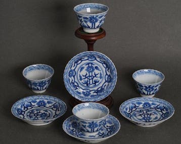 Kangxi Mark, Qing Dynasty - Schotel (8) - Samengroeide