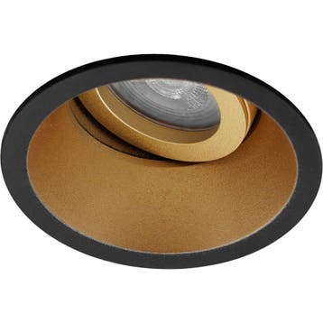 GU10 Inbouwspot Set - Mat Zwart/Goud - Inbouw Rond -, Huis en Inrichting, Metaal of Aluminium, Nieuw, Ophalen of Verzenden, Led