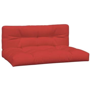 Palletkussens set rood polyester | 40% Korting, Ophalen of Verzenden, Zo goed als nieuw