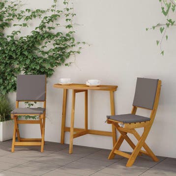 vidaXL Bistrostoelen voor buiten 2 pcs Donkergrijs 38 x 46 x, Verzenden, Nieuw