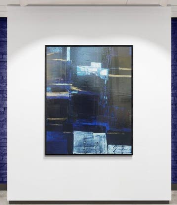 Myriam Carbonnier - Tableau Les noirs et les bleus