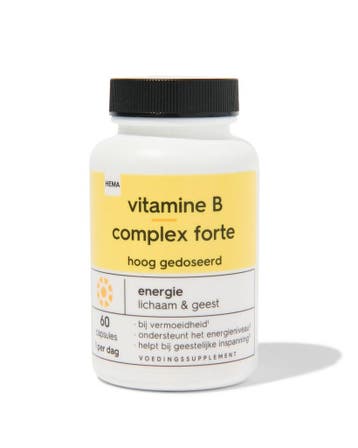HEMA Vitamine B complex forte - 60 stuks, Sport en Fitness, Gezondheidsproducten en Wellness, Verzenden, Nieuw