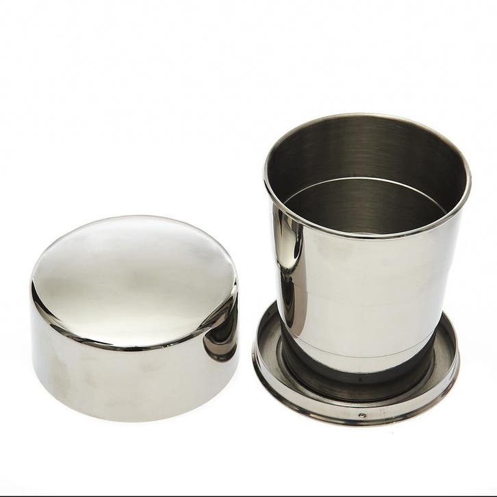 drink beker / cup / mok RVS uitschuifbaar telescoop 150...., Verzamelen, Militaria | Algemeen