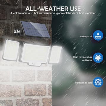 Krachtige Solar Buitenlamp met Bewegingssensor - 366 LED's,, Verzenden, Nieuw