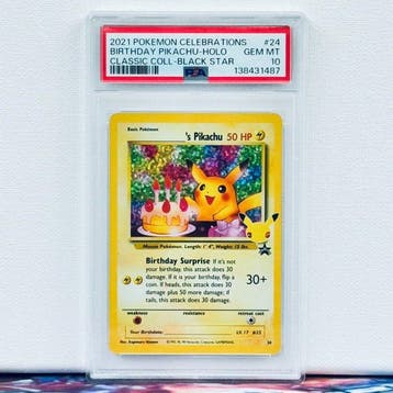 Pokémon Graded card - Birthday Pikachu holo 24 - Pokémon -, Nieuw