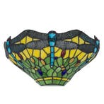 Tiffany wandlamp – Libelle – B 31,5 × H 16,5 cm (Art. 7701), Verzenden, Nieuw