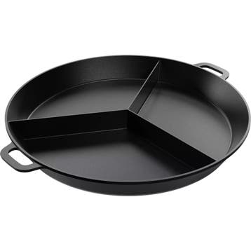 AMT Gastroguss Grote braadpan Ø 80 cm met 3 vakken LOTAN®., Ophalen of Verzenden, Nieuw, Aluminium