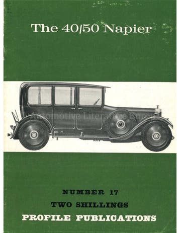 THE 40/50 NAPIER (PROFILE PUBLICATIONS 17), Nieuw, Author