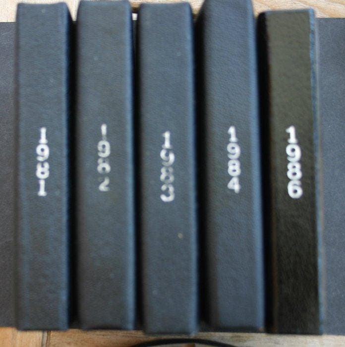 Canada. 1 Dollar 1981-1986 (Lot of 5 sets - 35 coins), Postzegels en Munten, Munten | Europa | Niet-Euromunten